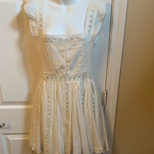 Boho white flowy dress